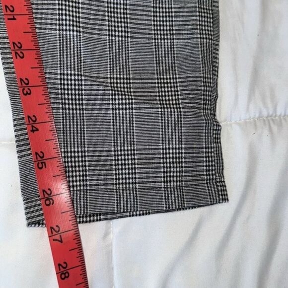Shein Plaid Elastic Waist Drawstring Pants EU 36 / US 4 S Black & White Cotton/P - Picture 11 of 11